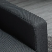 HOMCOM L-Shape Sofa, Modern Sectional Couch with Ottoman, Corner Sofa for Living Room, Dark Grey(m-10)