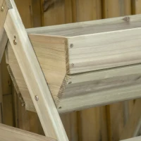 Outsunny 3 Tier Elevated Planter Box, Vertical Wooden Raised Garden Bed for Flowers, Vegetables, Herbs, 26" x 30" x 30", Green(m-9)