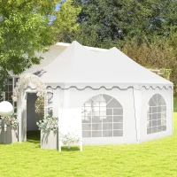 Outsunny 22.3' x 16.4' Large Party Tent Canopy Shelter with Carrying Bags and 2 Doors for Parties, Wedding, Events, BBQ Grill(m-2)