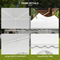 Outsunny 22.3' x 16.4' Large Party Tent Canopy Shelter with Carrying Bags and 2 Doors for Parties, Wedding, Events, BBQ Grill(m-7)