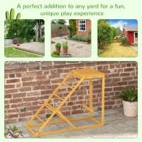 PawHut Chicken Activity Play for Healthy & Happy Animals with Chicken Perches & Hen Ladder, Chicken Coop Toy, Yellow(m-5)
