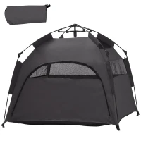 PawHut Pop Up Dog Tent for Extra Large and Large Dogs with Carry Bag, for Beach, Backyard, Home, Dark Gray(m-1)