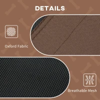 PawHut Portable Elevated Dog Bed with UV Protection Canopy, Durable Pet Cot for Outdoor Use, Coffee(m-4)