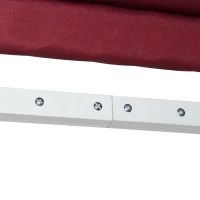 Outsunny 12' x 8' Retractable Patio Awning Sunshade Shelter with Manual Crank Handle UV & Water-Resistant for Deck Balcony Red(m-10)