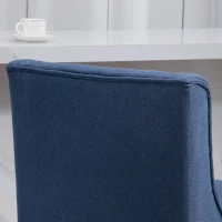 HOMCOM Swivel Bar Stools Set of 2, 27" Counter Height Stools with Linen Upholstery and Button Tufted Design for Kitchen(m-9)