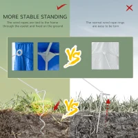 Outsunny 10' x 20' Party Tent, Outdoor Gazebo with Removable Sidewalls, Blue(m-4)