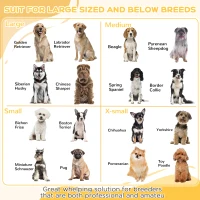 PawHut Dog Whelping Box with Waterproof Mat, Retractable Light Stand, Pig Rail, Adjustable Door, 41" x 39"(m-4)