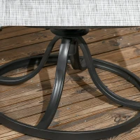 Outsunny 2-Piece Swivel Patio Dining Chairs, 360° Swivel Rocking Outdoor Chairs with Curved Armrests, Breathable Mesh Seat & S Shape Backrest for Yard, Lawn, Porch, Dark Grey(m-10)