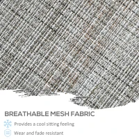 Outsunny 2-Piece Swivel Patio Dining Chairs, 360° Swivel Rocking Outdoor Chairs with Curved Armrests, Breathable Mesh Seat & S Shape Backrest for Yard, Lawn, Porch, Dark Grey(m-6)