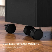 HOMCOM Lockable Vertical File Cabinet with Lock, 3 Drawer Filing Cabinet with Hanging Bars for Letter and A4 Size, Black(m-7)