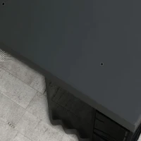 Outsunny 10' x 13' Wall Pergola, Outdoor Gazebo with 2 Curtains and 2 Nettings, UV Resistant, for Patio, Deck, Dark Grey(m-10)