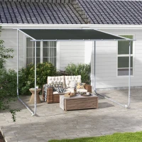Outsunny 10' x 10' Mobile Pergola Kit, Portable Garden Gazebo with Wheels, Sandbags, Steel Frame, UV-resistant(m-1)
