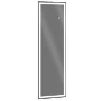 HOMCOM Dimming Full Length Mirror, 47" x 16" Long Wall Mirror with 3 Colour LED, Smart Touch, Memory Function(m-2)