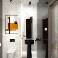 HOMCOM Dimming Full Length Mirror, 47" x 16" Long Wall Mirror with 3 Colour LED, Smart Touch, Memory Function(m-10)