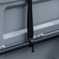 Aosom Steel Trailer for Bike, Bicycle Cargo Trailer with Foldable Storage Box and Safe Reflectors, Max Load 88LBS(m-9)