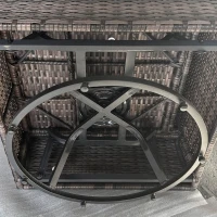 Outsunny 6-Piece Rattan Patio Furniture Set with 3-Seater Sofa, Swivel Rocking Chairs, Footstools, 2 Tier Table, Mixed Gray(m-8)