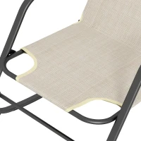 Outsunny Garden Rocking Chair Outdoor Indoor for Patio, Balcony, Porch, Light Brown(m-9)