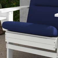 Outsunny Patio Chair Cushions for Adirondack Chair Replacement Cushions with Back and Ties, Set of 2, Blue(m-10)