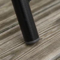 Outsunny Folding Outdoor Bistro Set, Patio Table and Chairs with Reclining Backrest and Round Dining Table, Grey(m-9)