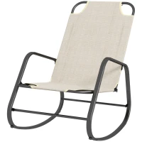 Outsunny Garden Rocking Chair Outdoor Indoor for Patio, Balcony, Porch, Light Brown(m-11)