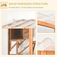 PawHut Large Outdoor Catio with Condos, Platforms, Doors, Ladders, Weather-Resistant Roof, Orange(m-6)
