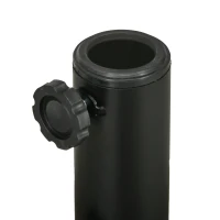Outsunny Umbrella Base, Heavy Duty Fillable Base Holder with Steel Pole, Round Parasol Stand for Patio, Outdoor, Backyard, Black(m-9)