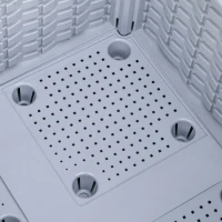 Outsunny 4-piece Raised Garden Bed PP Raised Flower Bed Vegetable Herb Grow Box Stand Grey(m-10)