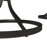 Outsunny 2 Pieces Patio Swivel Chairs with Cushion, Outdoor Swivel Rocker with Curved Armrests, Backrest for Garden, Balcony, Porch, Navy Blue(m-10)