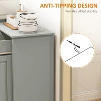 HOMCOM Modern Kitchen Storage Cabinet, Coffee Bar Cabinet with 2 Drawers and Adjustable Shelves for Dining Room(m-6)