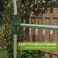 Outsunny Galvanized Steel Crop Cage, Plant Protection Tent with Zippered Door, 4' x 4', Black(m-5)