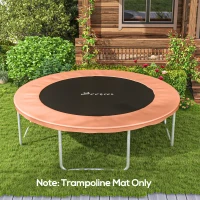 Soozier Trampoline Replacement Mat, Fits 14' Trampoline w/ 80 V-Hooks & 5.5" Springs (Spring & Frame not Included), Orange(m-2)
