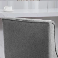 HOMCOM Swivel Bar Stools Set of 2, 27" Counter Height Stools with Linen Upholstery and Button Tufted Design for Kitchen(m-9)