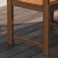 Outsunny Outdoor Patio Dining Set, 4 Seater Wood Dining Table and Chairs for Backyard, Conservatory, Garden, Poolside, Deck, Teak(m-7)