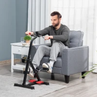 Soozier Pedal Exerciser, Hand Arm Knee and Leg Exercise Machine, Height-adjustable, with LCD Display and Foot Massage Roller(m-1)