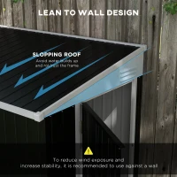 Outsunny 4x6 ft Metal Garden Storage Shed, Steel Tool House with Lock & Keys, Secure Outdoor Organizer, Grey(m-5)