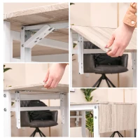 HOMCOM Dining Table Set for 4, Drop Leaf Kitchen Table and Chairs, Extendable Dining Room Table(m-10)