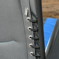 Outsunny Outdoor Zero Gravity Chair with Padded Seat, Folding Reclining Patio Lounge Chair with Recline Back, Cup Holder, Headrest, Footrest, for Poolside, Garden, 330lbs, Blue(m-10)