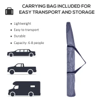 Outsunny 12' x 12' Hexagon Automatic Pop Up Screen Tents Camping Shelter Picnic Canopy with Mesh Sidewalls and Carry Bag, Colored(m-6)