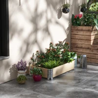 Outsunny Raised Garden Bed, Foldable Wooden Planters for Outdoor Vegetables, Flowers, Herbs, Plants, Easy Assembly(m-7)