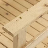 Outsunny 7' Garden Bridge Wooden Footbridge for Backyard Ponds, Creeks, Streams, Natural(m-7)