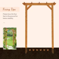 Outsunny 85" Wooden Outdoor Garden Arbour, Garden Arch Trellis for Climbing Vines  for Wedding and Ceremony - Orange(m-5)