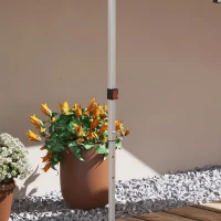 Outsunny 10' x 10' Pop Up Canopy with Sidewalls, Weight Bags and Carry Bag, Height Adjustable Tent for Parties, Beige(m-9)