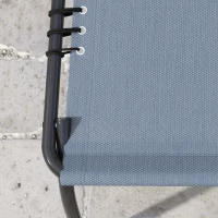 Outsunny Portable Folding Beach Chaise Lounge Chair, 4 Adjustable Positions, Lightweight for Outdoor Sunbathing, Gray(m-8)