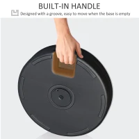 Outsunny 48 lb Heavy Duty Patio Umbrella Base, Water Filled Market Umbrella Stand with Steel Pole for Outdoor, Backyard, Black(m-7)