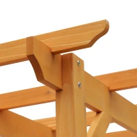 Outsunny 85" Wooden Outdoor Garden Arbour, Garden Arch Trellis for Climbing Vines  for Wedding and Ceremony - Orange(m-9)