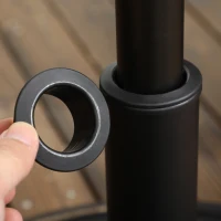 Outsunny 40 lb Heavy Duty Patio Umbrella Base, 21" Round Resin Market Umbrella Stand for Outdoor, Garden, Backyard, Bronze(m-7)