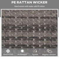 Outsunny Outdoor Wicker Rocking Chair, PE Rattan Porch Rocker with Cushions, Grey(m-4)