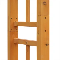 Outsunny 85" Wooden Outdoor Garden Arbour, Garden Arch Trellis for Climbing Vines  for Wedding and Ceremony - Orange(m-7)