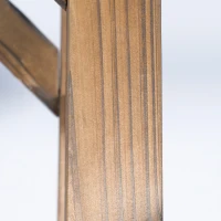 Outsunny 85" Wooden Outdoor Garden Arbour, Garden Arch Trellis for Climbing Vines  for Wedding and Ceremony - Carbonized(m-10)