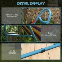 Outsunny Hammock Stand, Portable Adjustable Steel Frame Hammock Stand, Weather Resistant, 10.3', 550 lbs. Capacity, Blue(m-6)